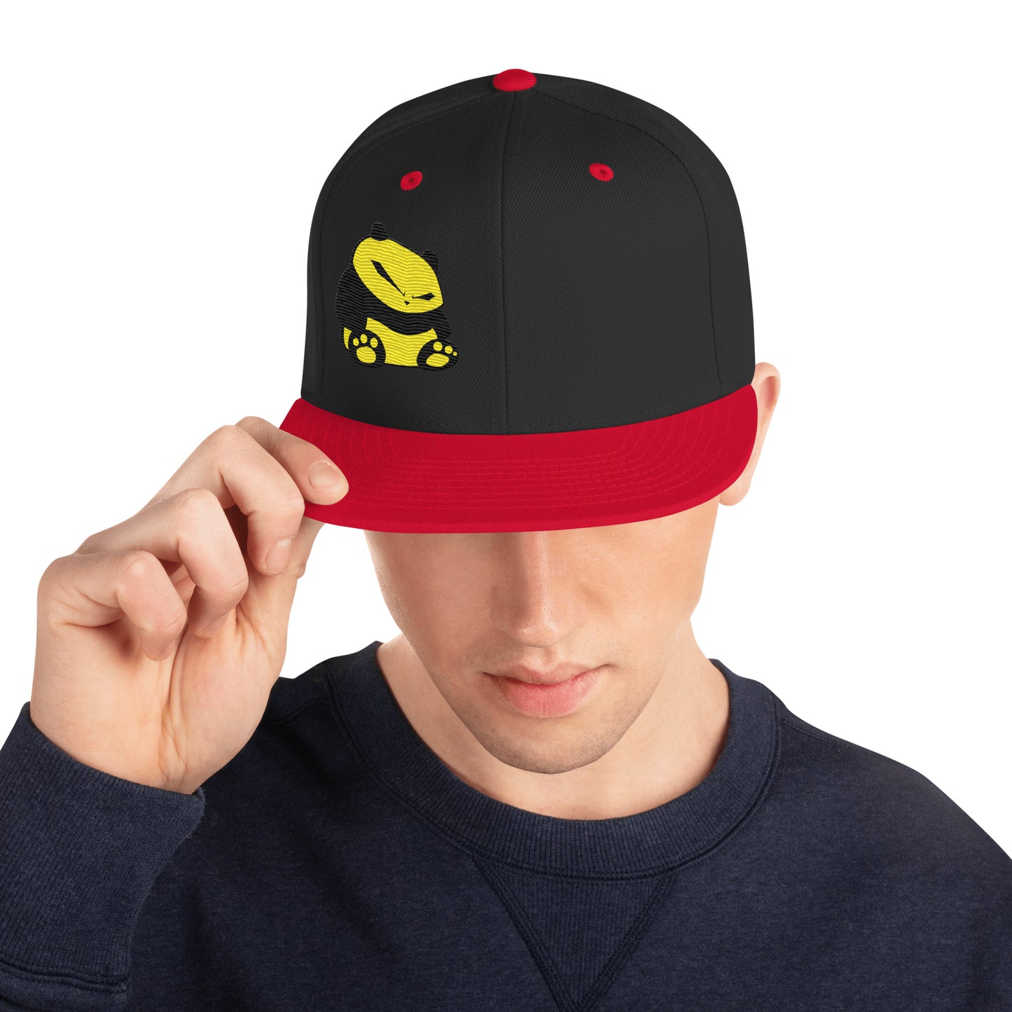 Spunky Panda Snapback Hat - Embroidered