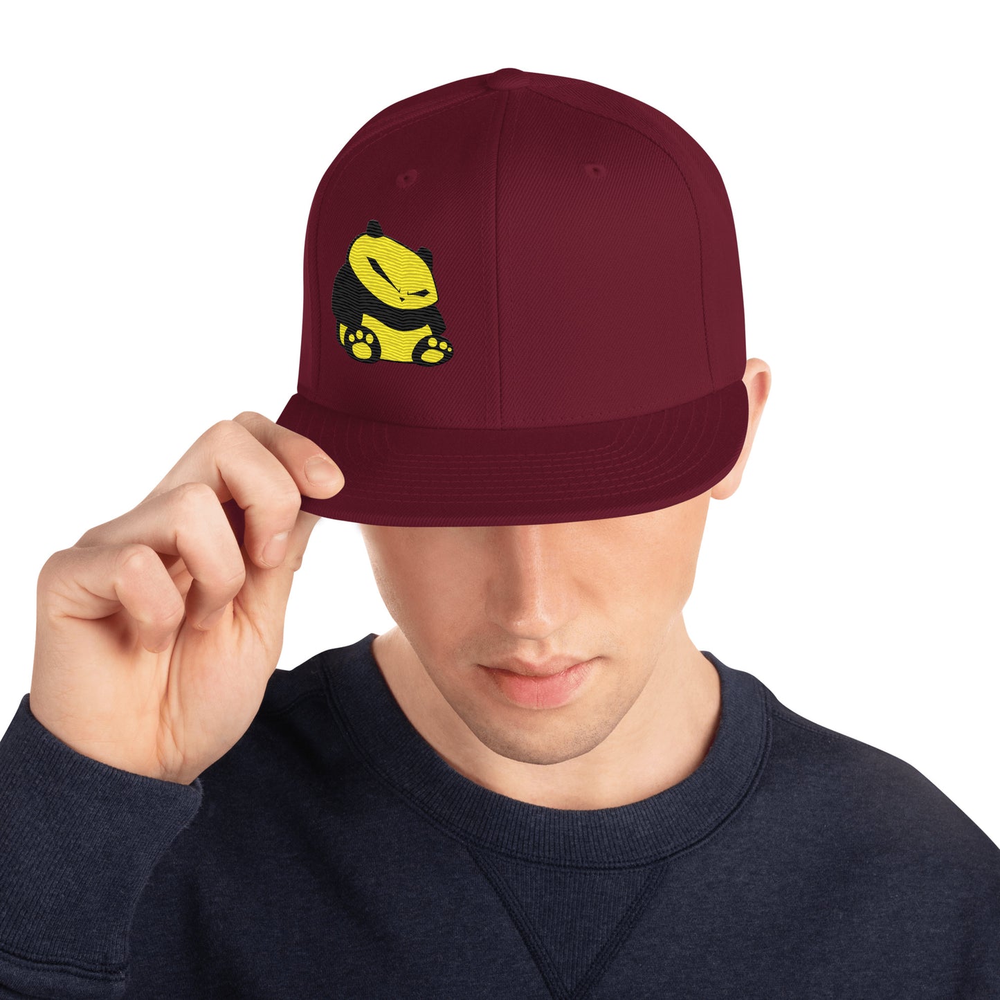 Spunky Panda Snapback Hat - Embroidered