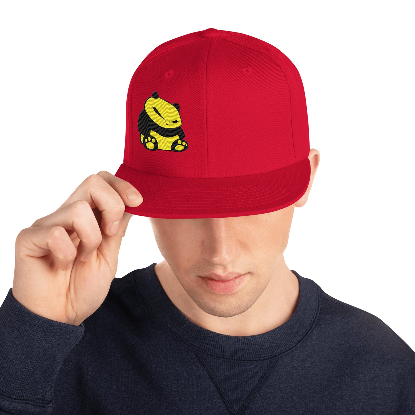 Spunky Panda Snapback Hat - Embroidered