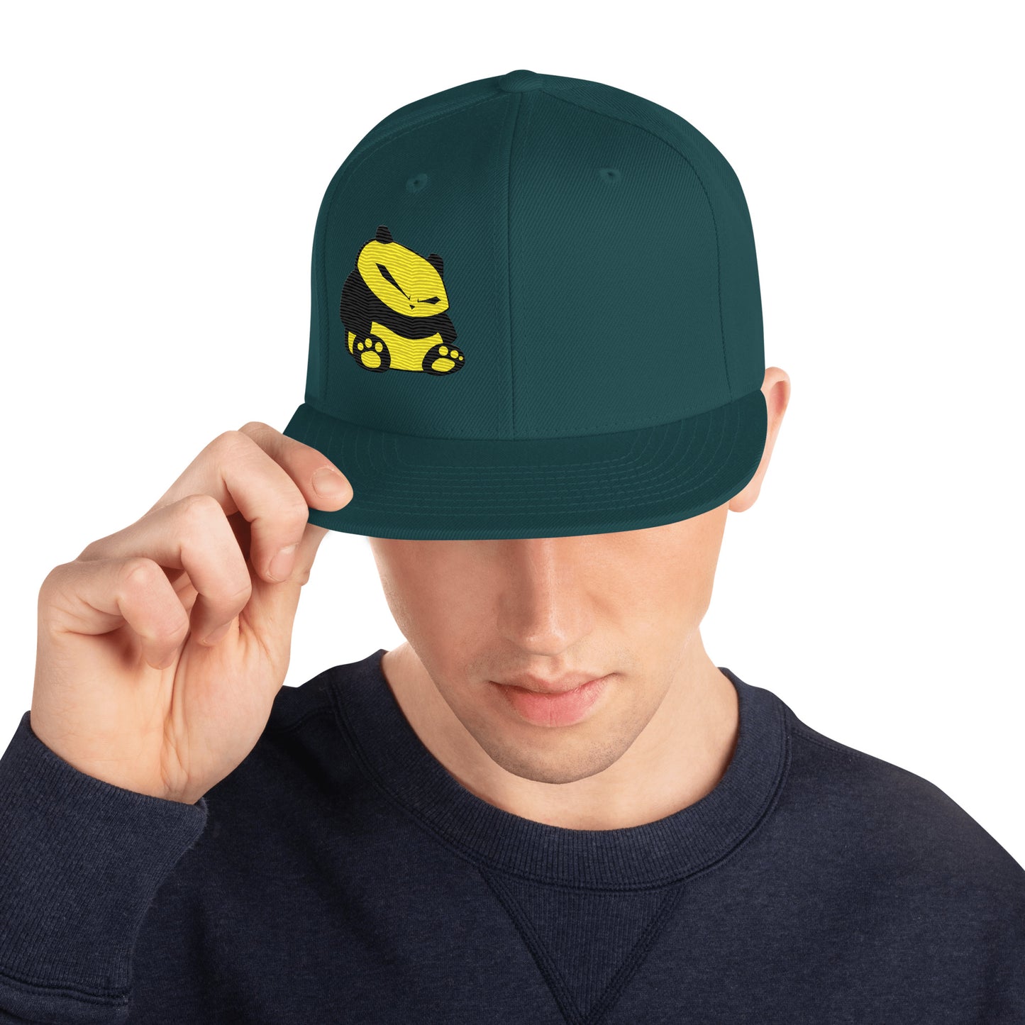 Spunky Panda Snapback Hat - Embroidered