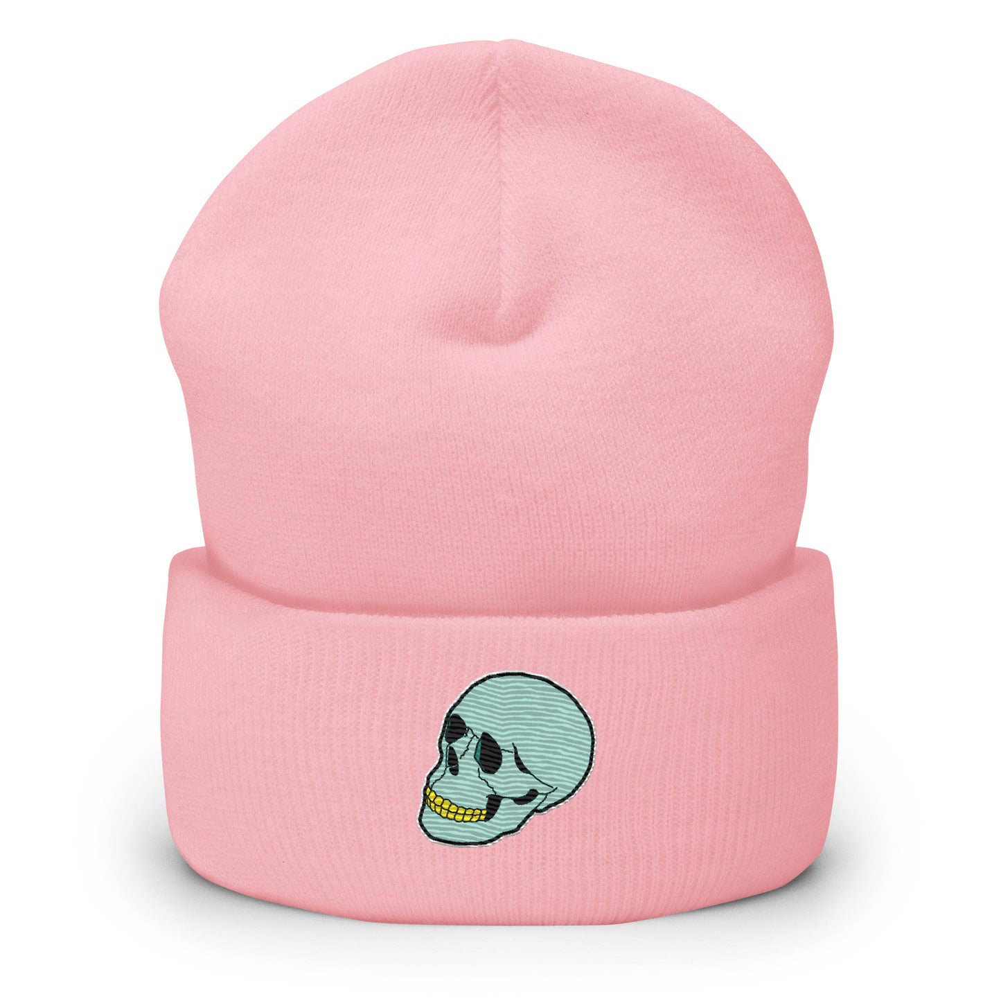 Spunky Skull Cuffed Beanie - Embroidered