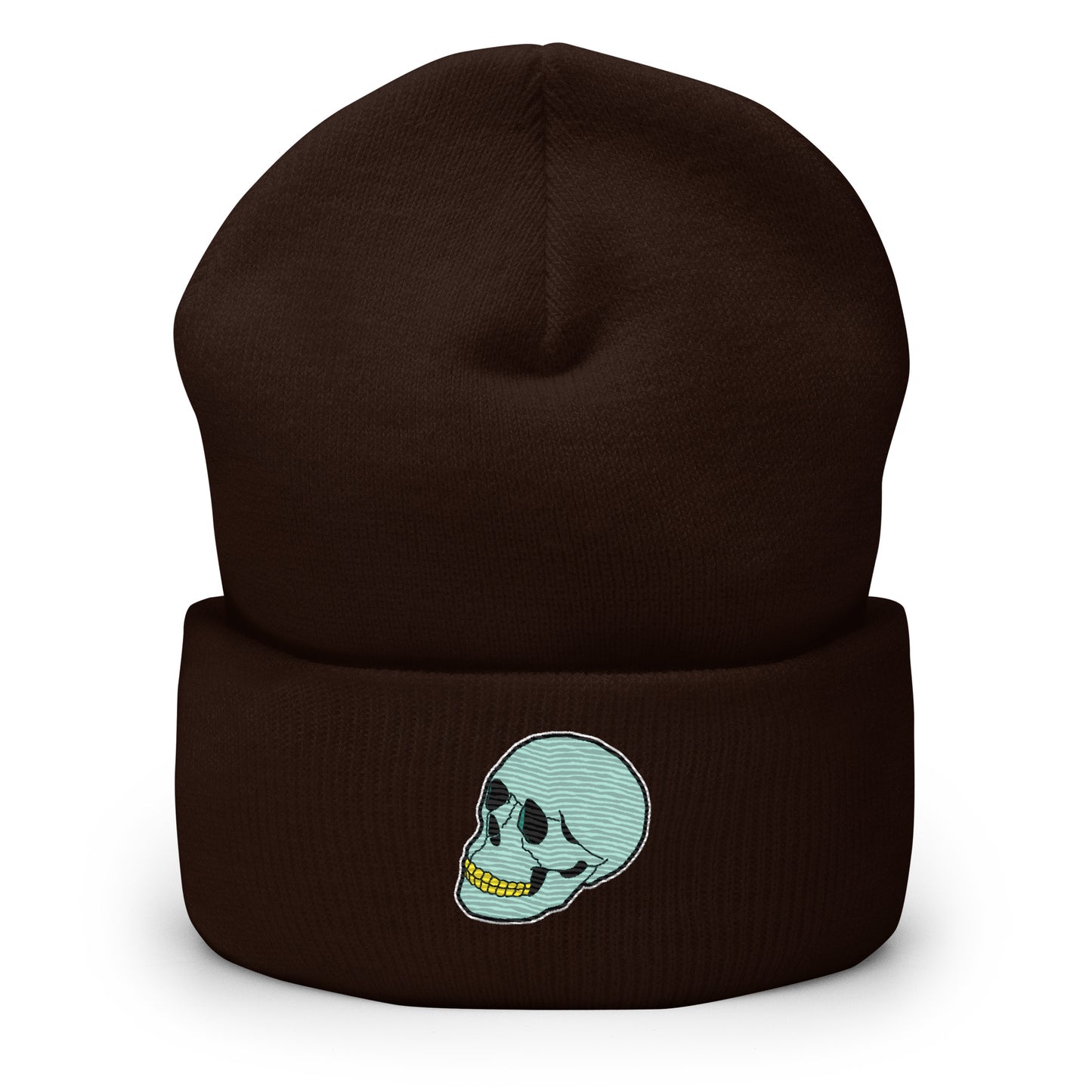 Spunky Skull Cuffed Beanie - Embroidered