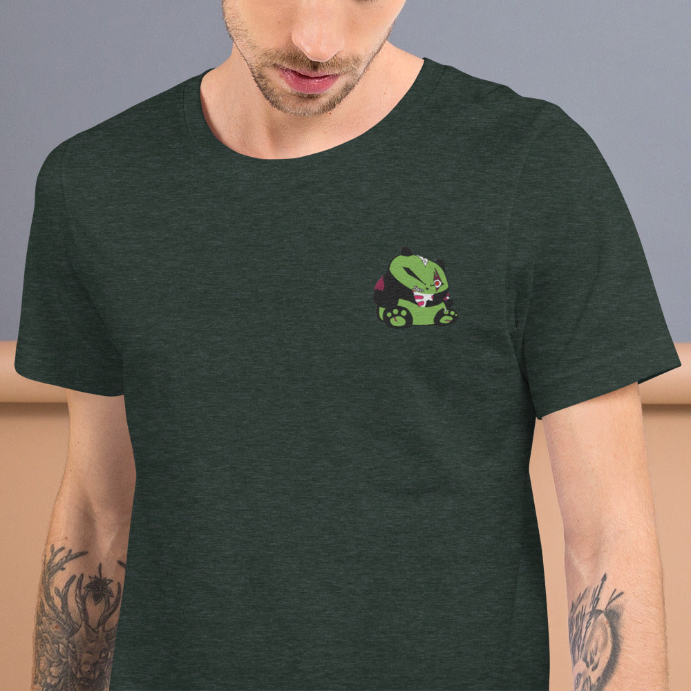 Zombie Panda Unisex t-shirt - Embroidered