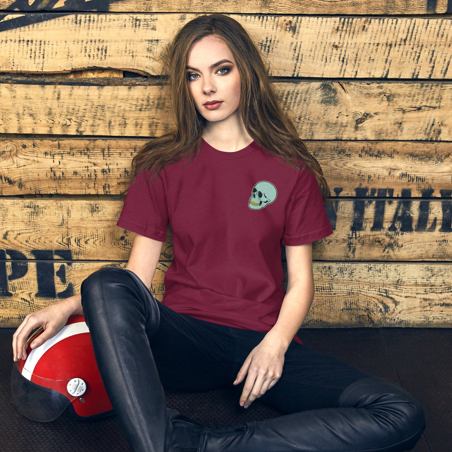Spunky Skull Unisex t-shirt - Embroidered